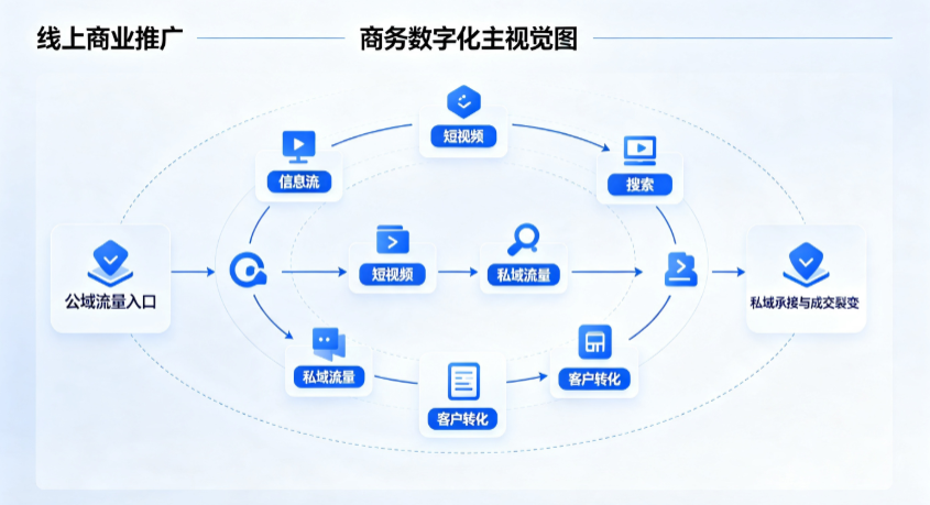 新城子区线上商业推广怎么做？全域流量闭环搭建与低成本转化实战指南